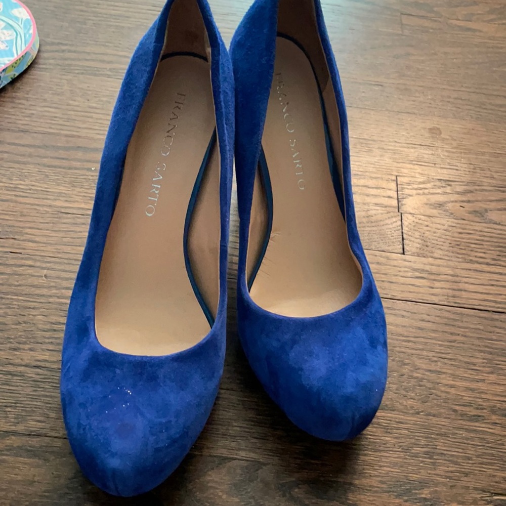 Franco sarto blue sued heels